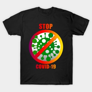 Stop COVID-19 (multicolor) T-Shirt